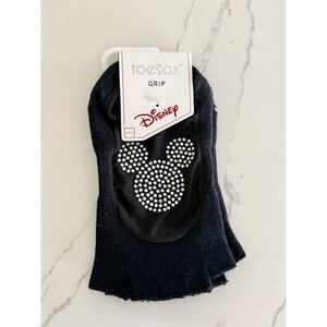 Disney Disco Mickey Toesox Low Half Full Toe Grip Socks W Size 8.5-10.5 Pilates